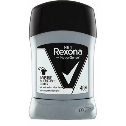 REXONA Men Invisible Black + White Clothes antiperspirant stick 50ml