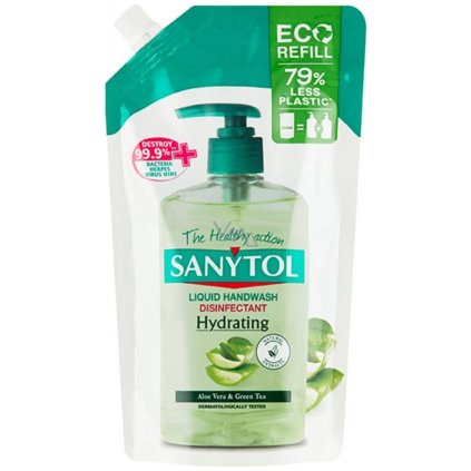 37903 sanytol aloe vera and green tea dezinfekcne tekute mydlo nahradna napln 500ml