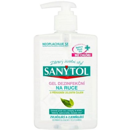 37993 sanytol zeleny caj dezinfekcne gel na ruky 250ml