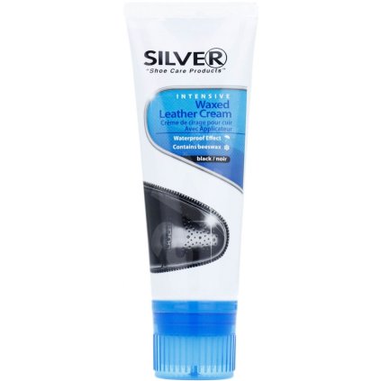 38458 silver intensive waxed leather cream black krem na topanky 75ml