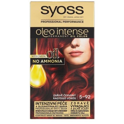 38752 syoss oleo intense permanent oil color 5 92 ziarivo cervena farba na vlasy