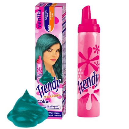 39322 venita trendy farebne penove tuzidlo na vlasy 38 farba tyrkysova 75 ml