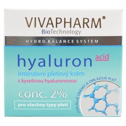 VIVAPHARM Hyaluron Acid intenzívny pleťový krém deň/noc 50ml