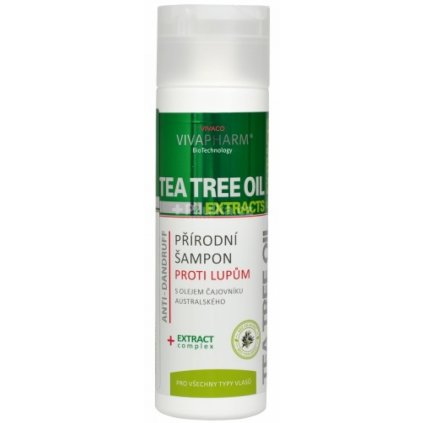 VIVAPHARM Tea Tree Oil prírodný šampón proti lupinám 200ml