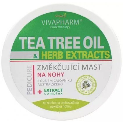 VIVAPHARM Tea Tree Oil zmäkčujúca masť na nohy 100ml