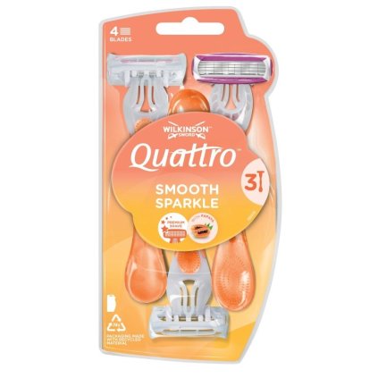 39841 wilkinson sword quattro smooth sparkle holiaci strojcek 3ks
