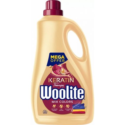 WOOLITE Keratin Therapy Mix Colors tekutý prací gél 60 praní 3,6L
