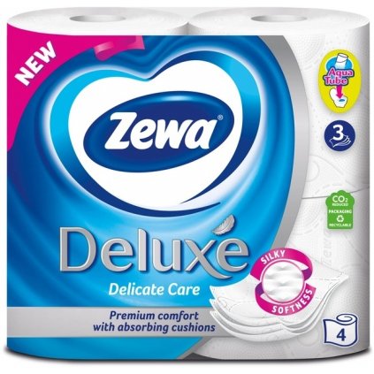 ZEWA Deluxe Delicate Care 3-vrstvový toaletný papier 4ks
