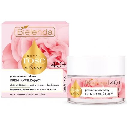 BIELENDA Royal Rose Elixir hydratačný pleťový krém proti vráskam 40+ deň/noc 50ml