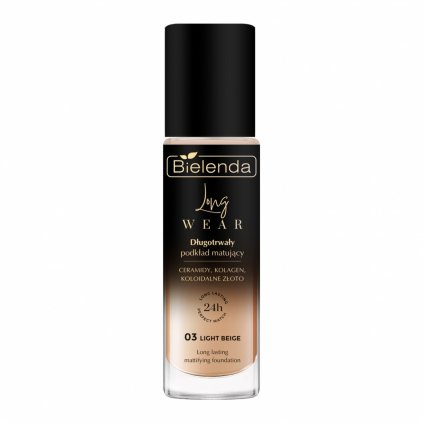BIELENDA Long Wear 03 Light Beige dlhotrvajúci matujúci podklad pod make-up 30ml