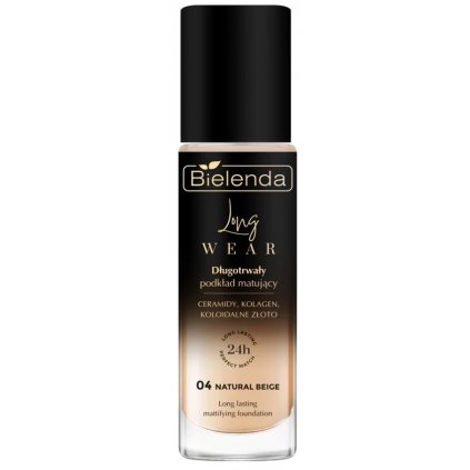 BIELENDA Long Wear 04 Natural Beige dlhotrvajúci matujúci podklad pod make-up 30ml