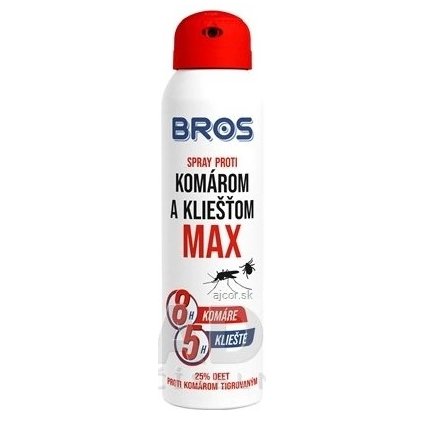 BROS Max Sprey proti komárom a kliešťom repelent 90ml