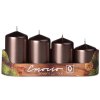 31300 emocio adventne postupne metalicke sviecky hnede 4ks