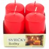 FLORA Adventné  sviečky červená 4ks