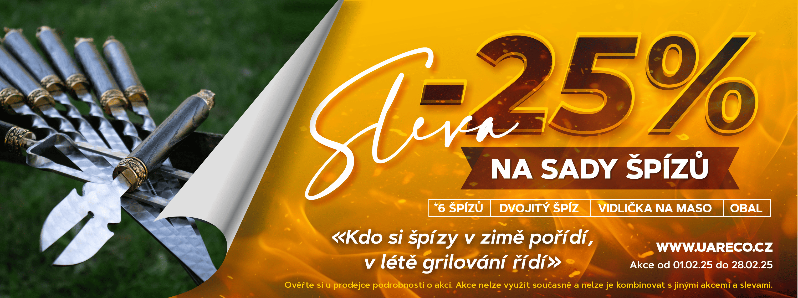 sleva 25% na grilovací příslušenství a nože