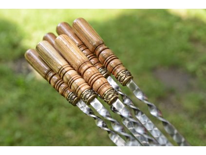 1090 10 sada spizu orech s bronzem svetla 6ks kulaty tvar rukojeti cepel 12 mm