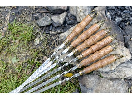 1105 19 sada spizu lov kachen svetle 6 ks kulaty tvar rukojeti cepel 10 mm