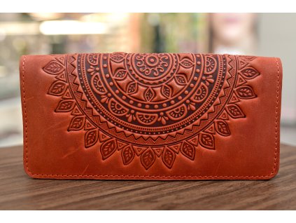 1357 3 penezenka longer shpak s reliefem mandala kuze crazy horse cervena