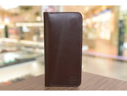 Peněženka "Ultra na magnetech". Kůže "KAISER" tmavě hnědá