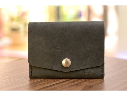 Peněženka "MINI-plus". Kůže "Crazy Horse"  černá