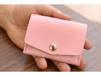 Peněženka "MINI-plus". Kůže "KAISER" růžová