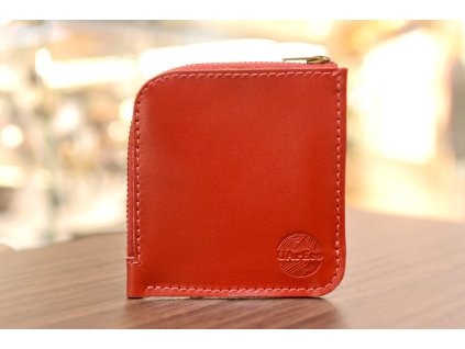 Peněženka "SMART". Kůže "Kaiser" červená