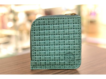 Peněženka "SMART". Kůže "Bottega" tyrkysová