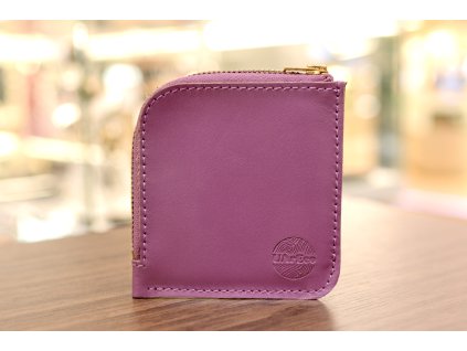 Peněženka "SMART". Kůže "Kaiser" lila