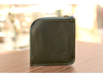 Peněženka "SMART". Kůže "Kaiser" zelená