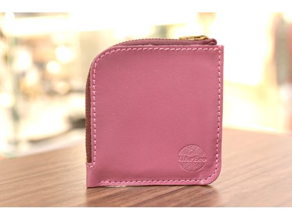 Peněženka "SMART". Kůže "Kaiser" růžová