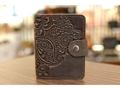 2419 1 organizator na karty id22 s reliefem kvetouci zahrada kuze crazy horse tm hneda