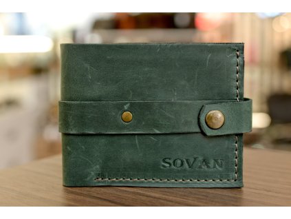 2926 1 penezenka befold zaporozi z prouzkem kuze crazy horset tm zelena