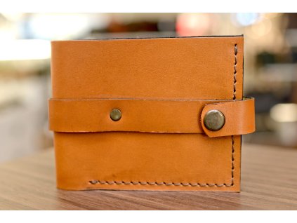 2938 1 penezenka befold zaporozi z prouzkem kuze krast oranzova