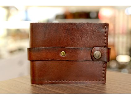 2947 1 penezenka befold zaporozi z prouzkem kuze krast tmave rezava