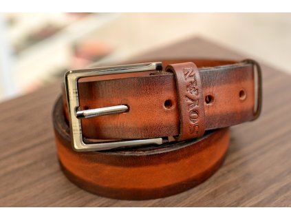 3139 10 kozeny pasek premium 36 40 mm spona 002 opaskova kuze rezava s tmavym okrajem