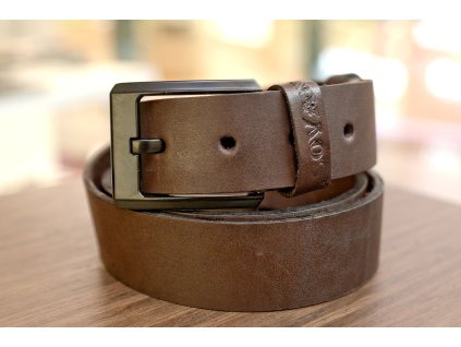 3172 11 kozeny pasek premium 36 40 mm spona 003 opaskova kuze tmave hneda