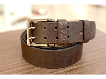 3193 10 kozeny pasek premium 36 40 mm spona 004 opaskova kuze tmave hneda