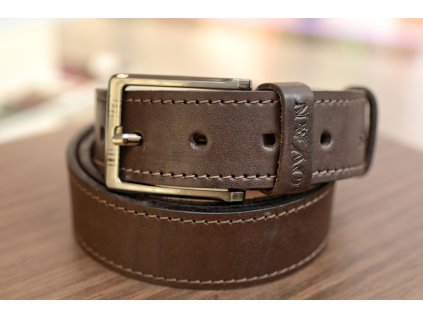 3277 9 kozeny pasek premium 36 40 mm spona 002 prosite opaskova kuze tmave hneda