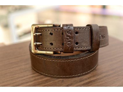 3310 9 kozeny pasek premium 36 40 mm spona 004 prosite opaskova kuze tmave hneda