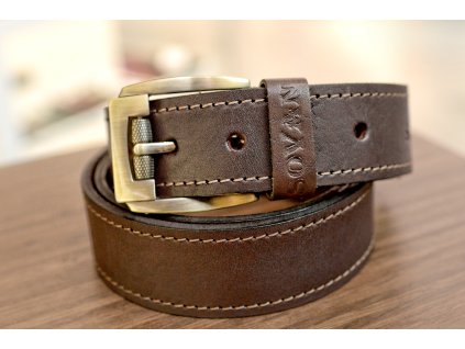 3322 12 kozeny pasek premium 36 40 mm spona 005 prosite opaskova kuze tmave hneda