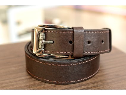 3337 12 kozeny pasek premium 36 40 mm spona 006 prosite opaskova kuze tmave hneda
