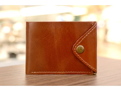 Peněženka "COMPACT". Kůže "ALKOR" rezavá