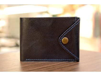 Peněženka "COMPACT". Kůže "ALKOR" tm.modrá