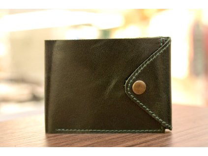 Peněženka "COMPACT". Kůže "ALKOR" tm.zelená