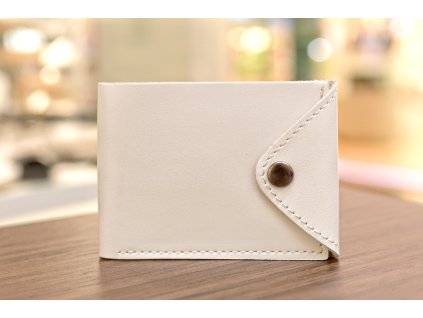 Peněženka "COMPACT". Kůže "Kaiser" bílá