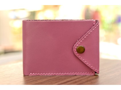 Peněženka "COMPACT". Kůže "Kaiser" růžová