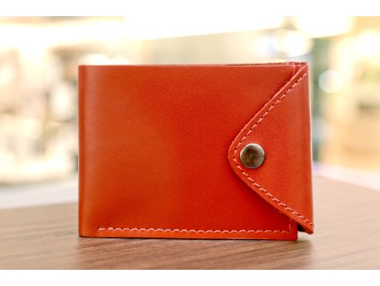 Peněženka "COMPACT". Kůže "Kaiser" červená