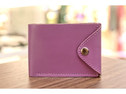 Peněženka "COMPACT". Kůže "Kaiser" Lila