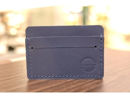 Card-holder Slim. Kůže "Kaiser" modrá