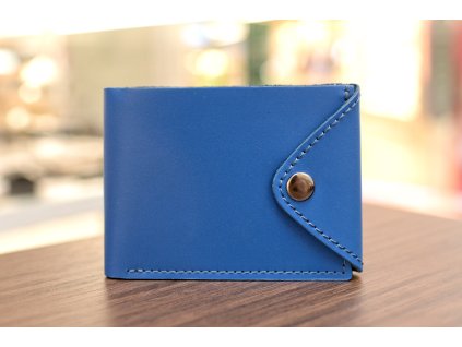 Peněženka "COMPACT". Kůže "Kaiser" modrá